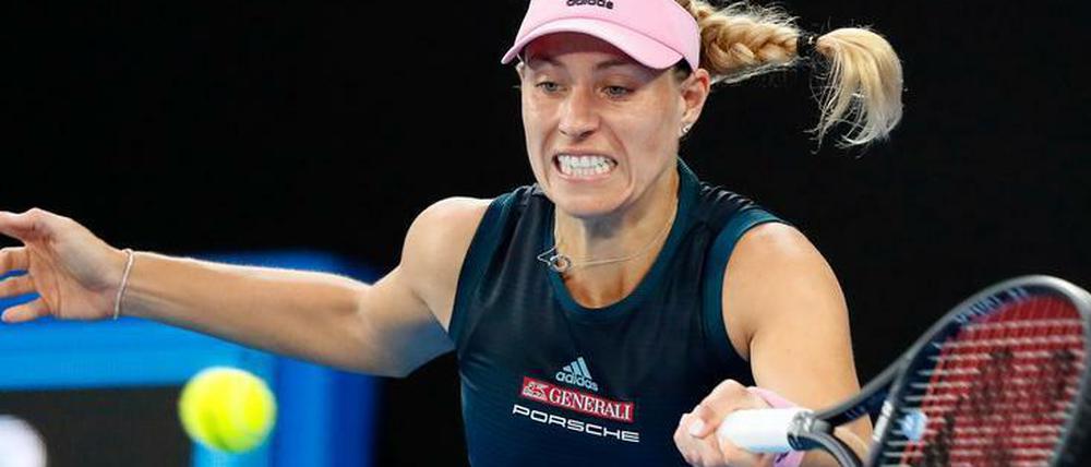 Angelique Kerber musste sich in ihrem Zweitrundenmatch zumindest phasenweise strecken.