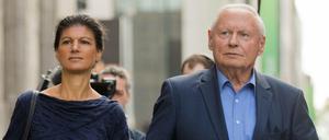 Sammeln, auch am rechten Rand: Linksfraktionschefin Sahra Wagenknecht, Gatte und Genosse Oskar Lafontaine.