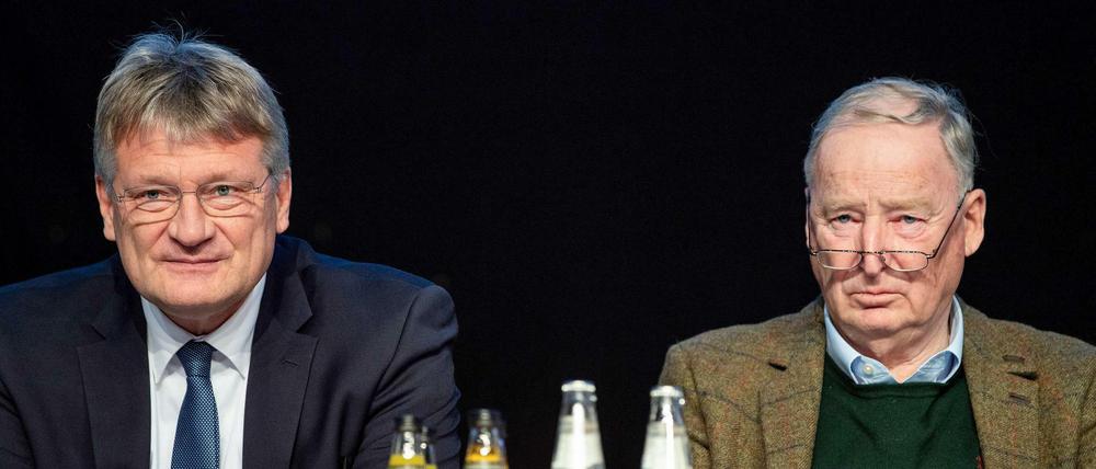 Im Visier des Verfassungsschutzes: AFD-Vorsitzender Alexander Gauland (r.) und Co-Vorsitzender Jörg Meuthen.