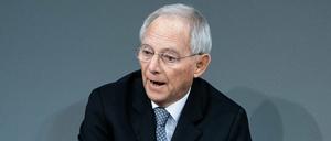 Der Präsident des deutschen Bundestages Wolfgang Schäuble (CDU).