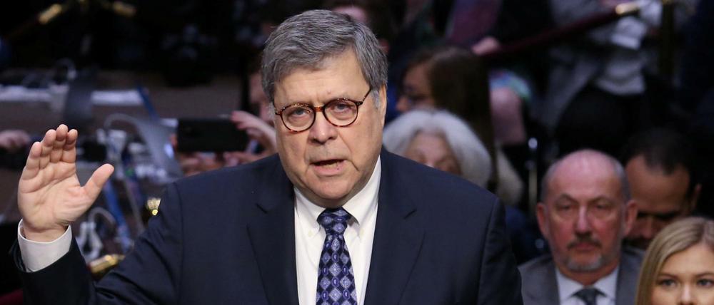 Der designierte US-Justizminister William Barr bei seiner Senatsanhörung am Dienstag.