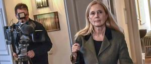 Katarina Frostenson auf dem Weg ins Berufungsgericht Svea hovrätt.