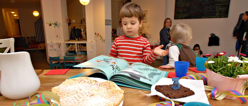 Das Kinder-Elterncafé „Café Kreuzzwerg“ in Kreuzberg. Die Besitzerin Jana Boehm ist enttäuscht von der Politik.