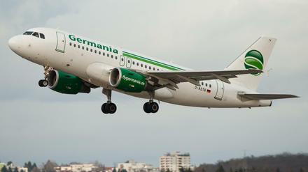 Finanzspritze für "Germania". Hier hebt ein Germania Airbus A319 gerade ab.  
