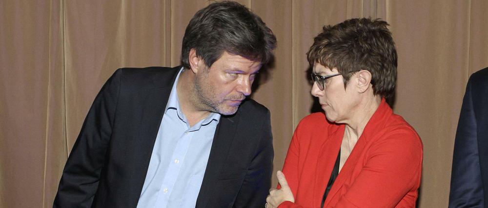 Grünen-Vorsitzender Robert Habeck und CDU-Chefin Annegret Kramp-Karrenbauer.