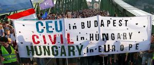 Demo für die CEU im Jahr 2017.