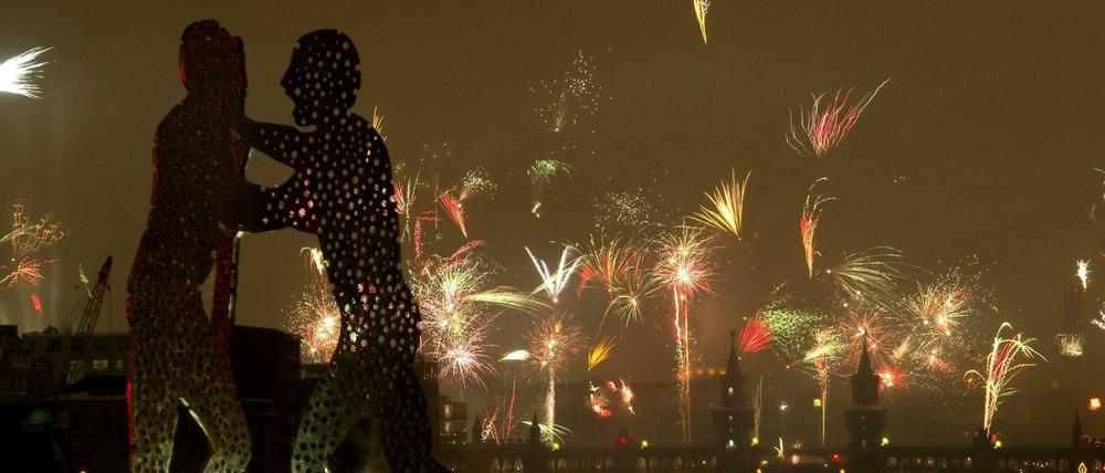 Feuerwerk zum Jahreswechsel in Berlin