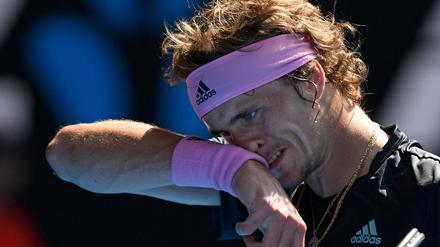 Wütend. Alexander Zverev stand im Achtelfinale auf verlorenem Posten.