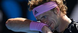 Wütend. Alexander Zverev stand im Achtelfinale auf verlorenem Posten.