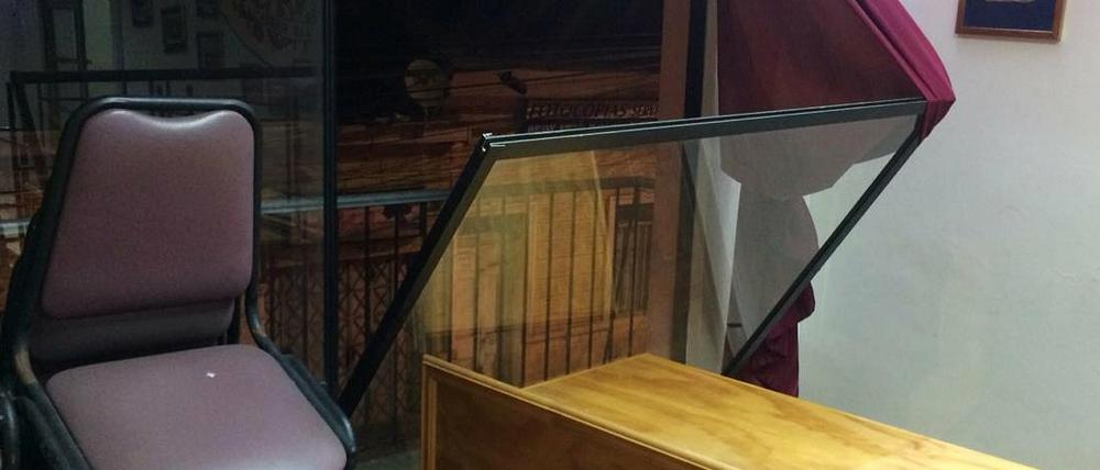 Beschädigte Feuerwache in Coquimbo, Chile