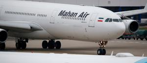 Ein Airbus der Fluggesellschaft Mahan Air.