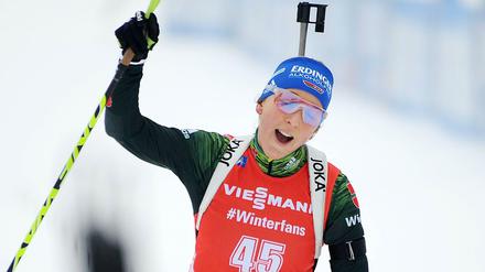 Erster Weltcup-Sieg: Franziska Preuß.