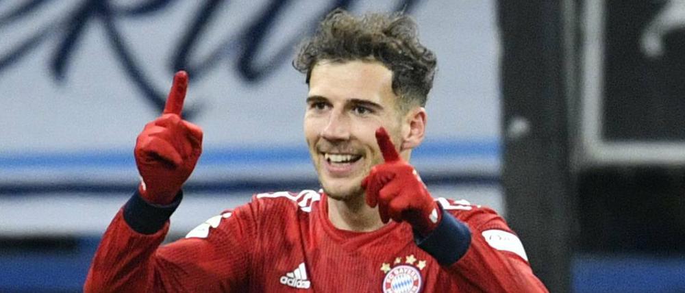 Glücklicher Torjäger: Leon Goretzka trifft in Hoffenheim gleich zwei Mal für den FC Bayern.
