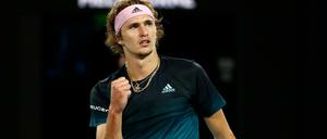 Eine Runde weiter. Alexander Zverev steht zum ersten Mal im Achtelfinale der Australian Open.