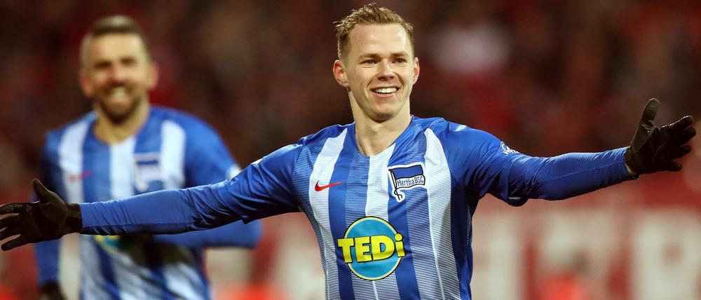 Winterkönig. Herthas Ondrej Duda jubelt über sein Tor zum 1:3-Endstand.