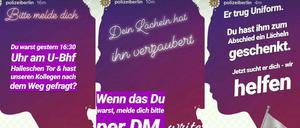 In dieser Story sucht die Berliner Polizei nach einer Unbekannten.