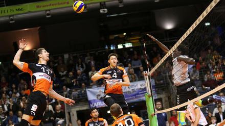 Fokussiert. Die Zuschauer warten gespannt auf den nächsten Spielzug der BR Volleys.