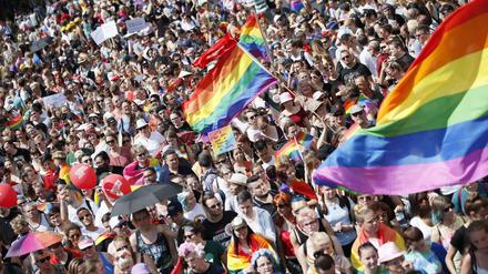 Teilnehmer beim Christopher Street Day in Berlin am 28 Juli 2018. 