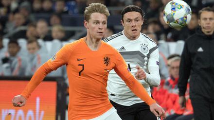 Der Niederländer Frenkie De Jong spielte auch schon gegen Deutschland.