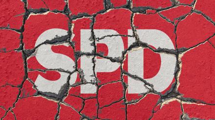 SPD im Abwärtsstrudel. Erodierendes Parteisymbol.