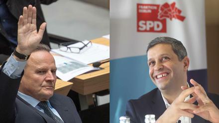 AfD-Fraktionschef Georg Pazderski und SPD-Fraktionschef Raed Saleh.