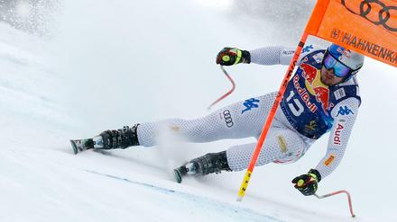 Richtung Tagessieg: Der Italiener Dominik Paris gewann am Freitagmittag auf der Streif