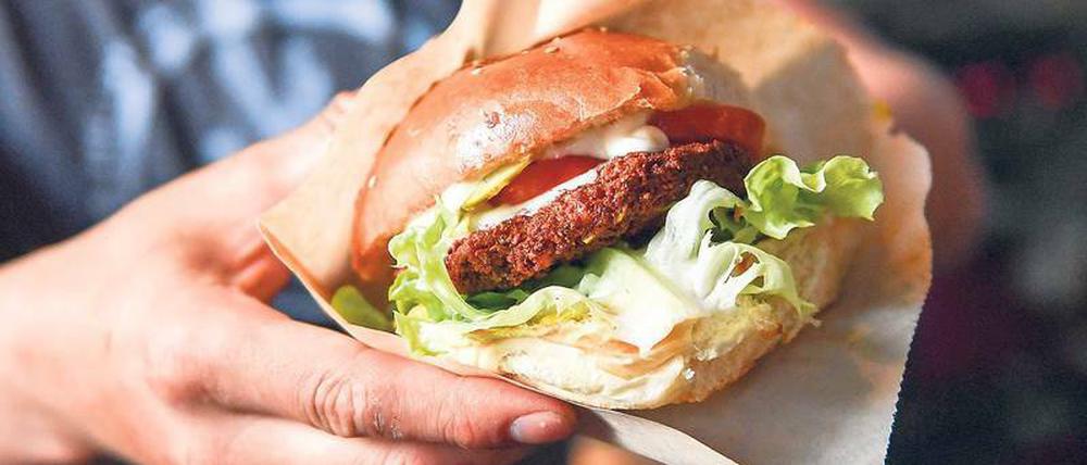 Sieht genauso appetitlich aus wie die Fleischvariante: ein vegetarischer Burger.