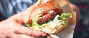 Sieht genauso appetitlich aus wie die Fleischvariante: ein vegetarischer Burger. 