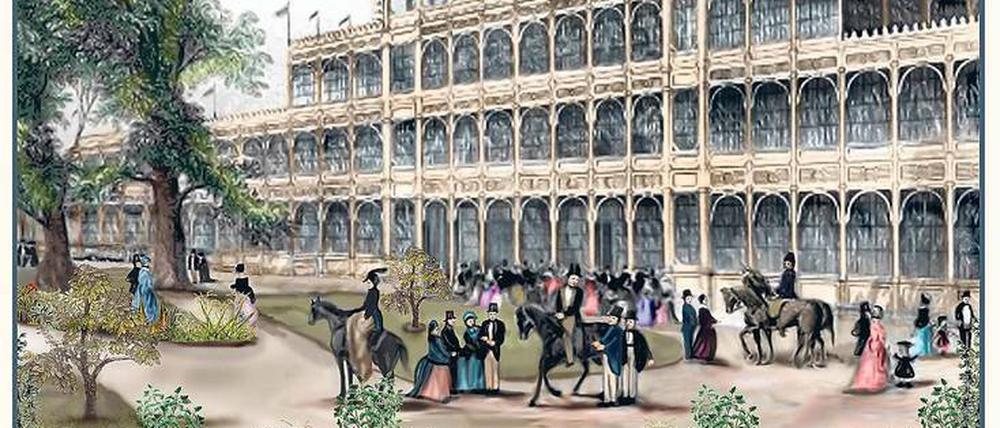 Auf dem Höhepunkt. 1851 fand in London „The Great Exhibition“ statt, die erste Weltausstellung. Europas Staaten zeigten, was sie produzieren und wie sie den Weltmarkt beherrschen. Jospeh Paxton war der Ingenieur des Kristallpalasts. Foto: Colport / Alamy Stock Photo