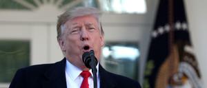 Das war's vorerst: US-Präsident Donald Trump verkündet das Ende des Shutdowns. 
