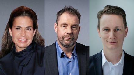 Dagmar Rosenfeld steigt bei der "Welt" auf, Johannes Boie (rechts) folgt Peter Huth als Chefredakteur der "Welt am Sonntag".
