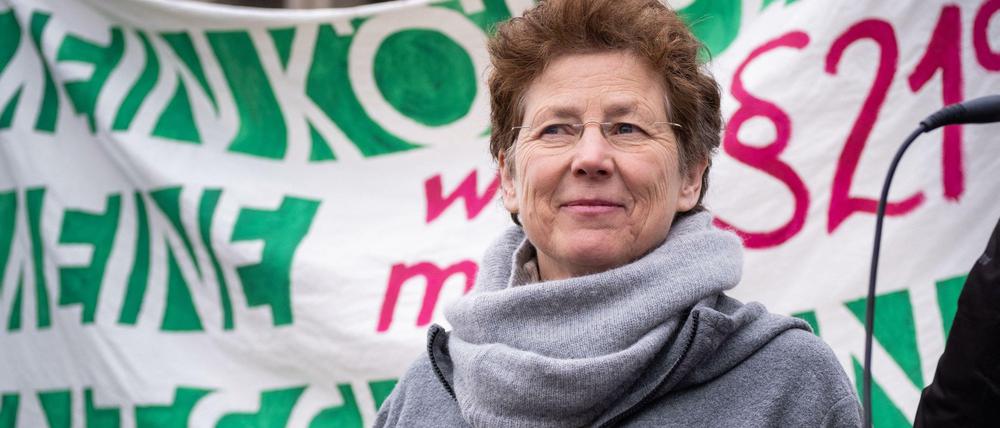Kristina Hänel auf einer der Demonstrationen gegen den Paragrafen 219a am Wochenende. Die Verurteilung der Ärztin im Herbst 2017 brachte das Thema bundesweit in die Debatte.