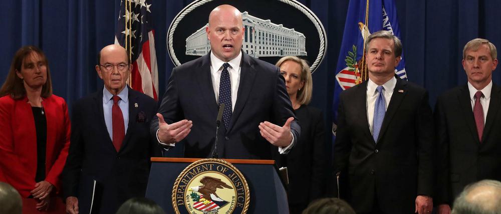 Der amtierende US-Justizminister Matthew Whitaker am Montag in Washington.