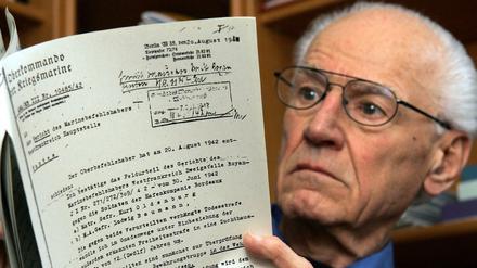 Sein Fall hatte die Debatte um die Opferrente ausgelöst: Wehrmachtsdeserteur Ludwig Baumann (verstorben am 5. Juli 2018).