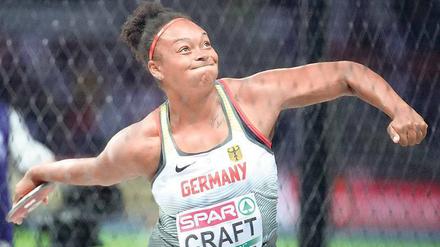 Mit aufgeblasenen Wangen. So gewann Shanice Craft Bronze bei der EM.