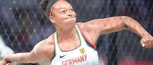 Mit aufgeblasenen Wangen. So gewann Shanice Craft Bronze bei der EM.