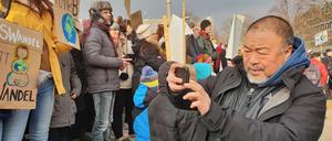 The big picture. Ai Weiwei at "Fridays for Future" in Berlin.