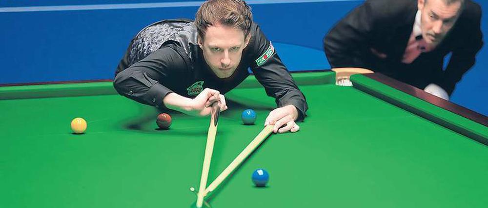 In Topform. Judd Trump gewann kürzlich in London das Masters und will jetzt auch erstmals in Berlin triumphieren. Foto: Nigel French/dpa