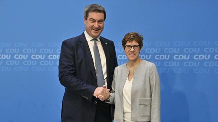 Bitte lächeln! Markus Söder und Annegret Kramp-Karrenbauer.