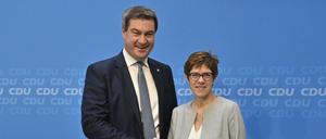 Bitte lächeln! Markus Söder und Annegret Kramp-Karrenbauer.