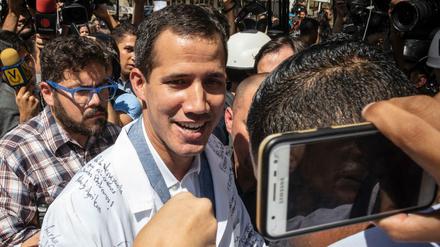 Juan Guaido bei einer Demonstration gegen Präsident Maduro in Caracas.