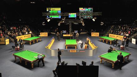 Zu Tisch: So sieht es im Berliner Tempodrom aus, wenn Snooker gespielt wird