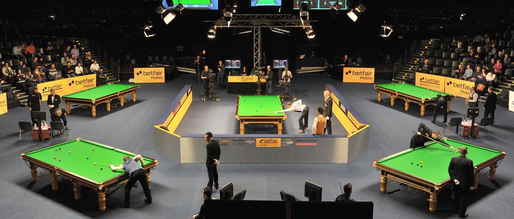 Zu Tisch: So sieht es im Berliner Tempodrom aus, wenn Snooker gespielt wird