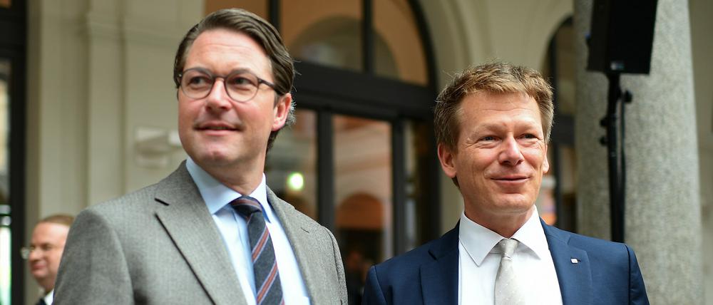 Verkehrsminister Andreas Scheuer (CSU) und Bahnchef Richard Lutz.