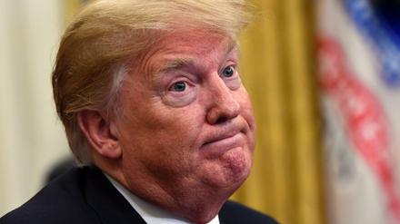 Donald Trump, Präsident der USA, während eines Treffens im Weißen Haus.
