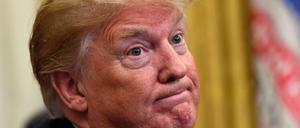 Donald Trump, Präsident der USA, während eines Treffens im Weißen Haus.