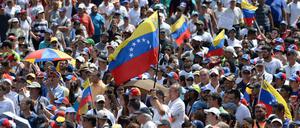 Massenkundgebung gegen das Regime in Caracas. 