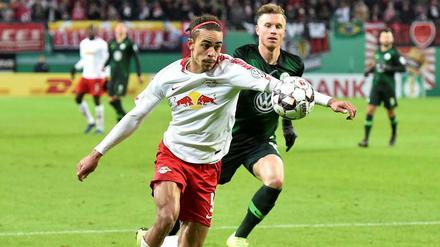 Yussuf Poulsen steht mit seinen Rasenballsportkollegen erstmals im Pokalviertelfinale.