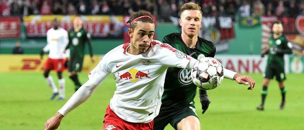Yussuf Poulsen steht mit seinen Rasenballsportkollegen erstmals im Pokalviertelfinale.