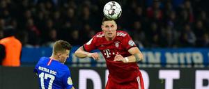 Maximilian Mittelstädt brachte die Bayern und Niklas Süle mit seinem frühen Führungstor ins Stolpern, aber am Ende setzte sich doch der Favorit durch.
